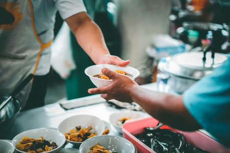 Serving food - Funeral ceremony, funeral services funeral wake in Chinese - pohernsi.com Buddha temple Penang