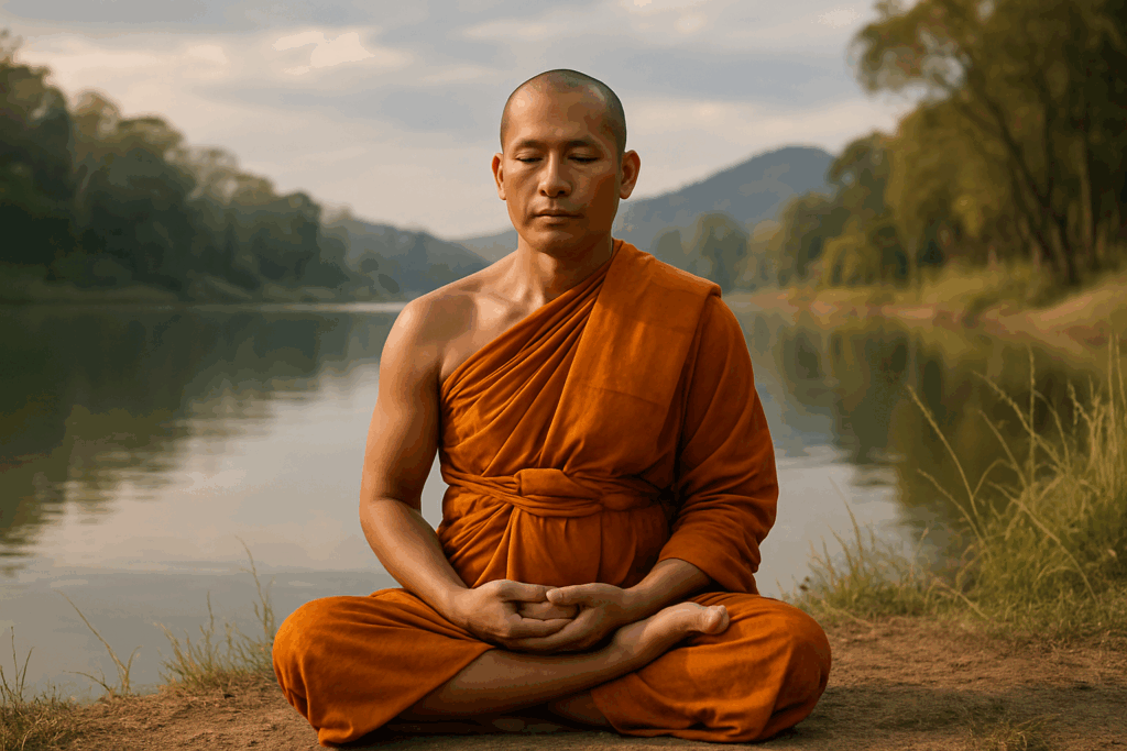 Meditating Monk Bliss - Significance of Attaining Jhanas - Pohernsi Penang Buddhist Temple